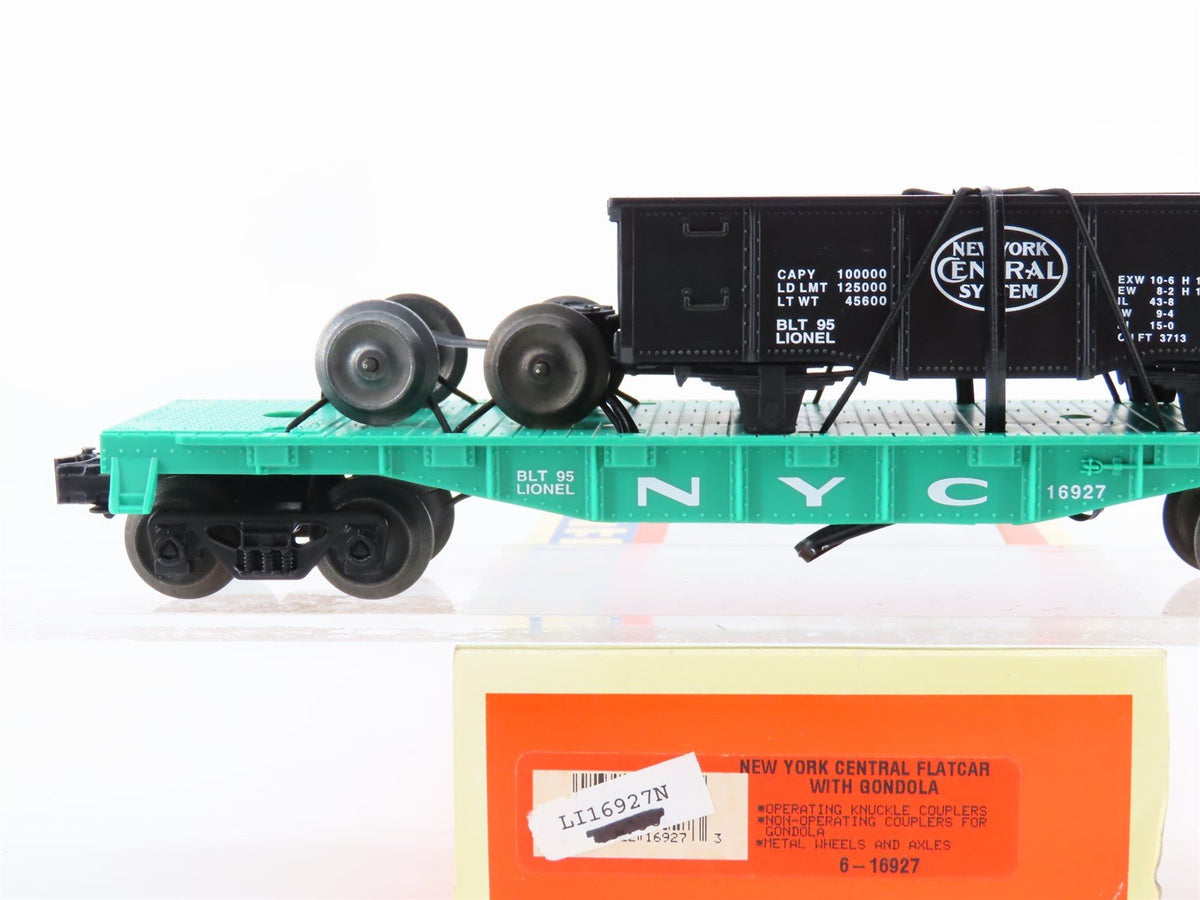 O Gauge 3-Rail Lionel #6-16927 NYC New York Central Flat Car w/ Gondola