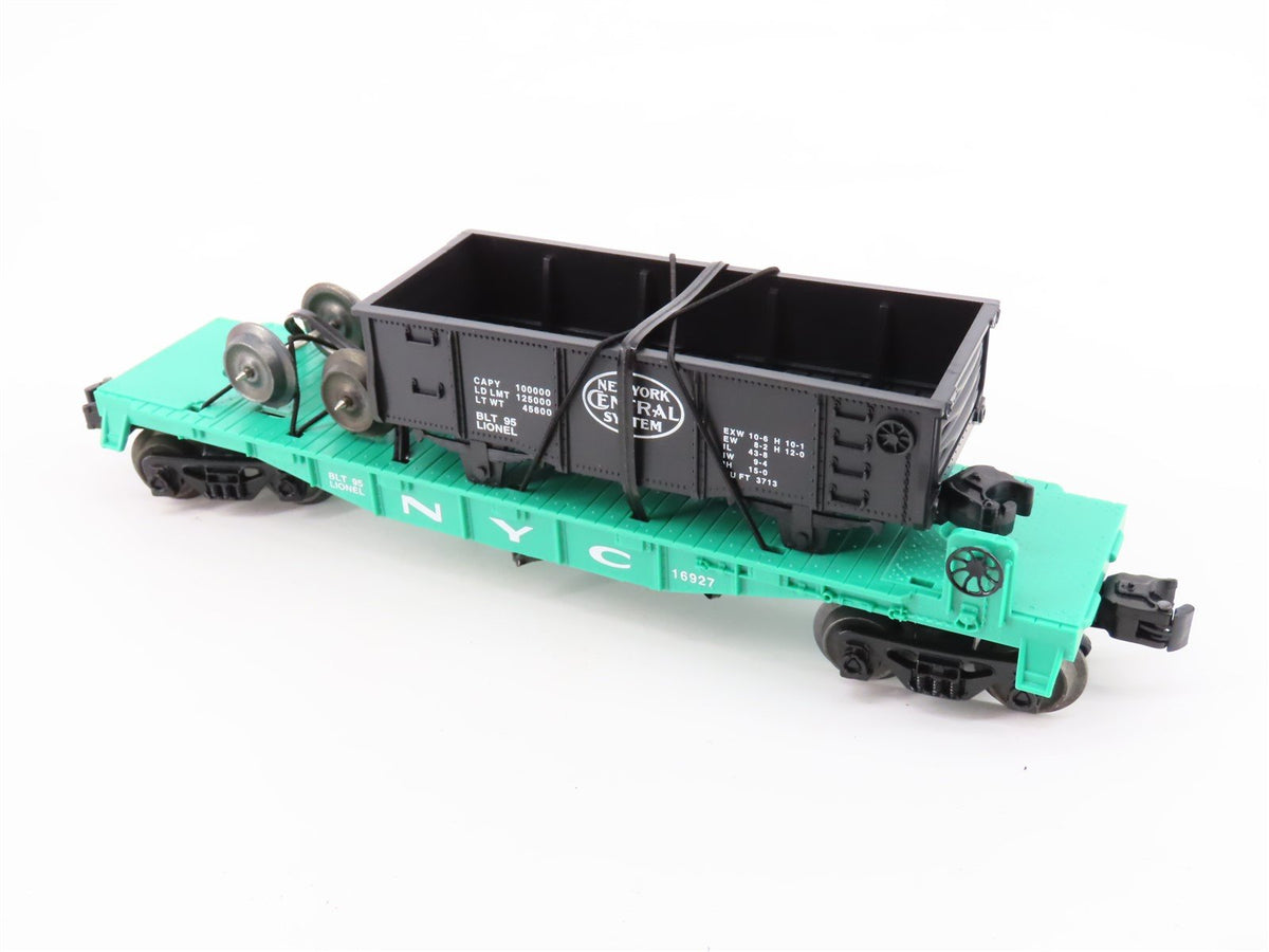 O Gauge 3-Rail Lionel #6-16927 NYC New York Central Flat Car w/ Gondola