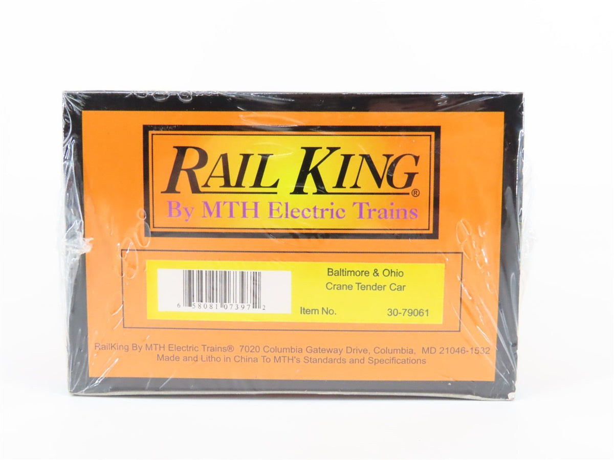 O Gauge 3-Rail MTH Rail King 30-79061 B&amp;O Baltimore &amp; Ohio Crane Tender - SEALED