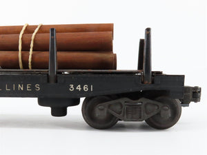 O Gauge 3-Rail Lionel 3461X Lionel Lines Automatic Lumber Car #3461