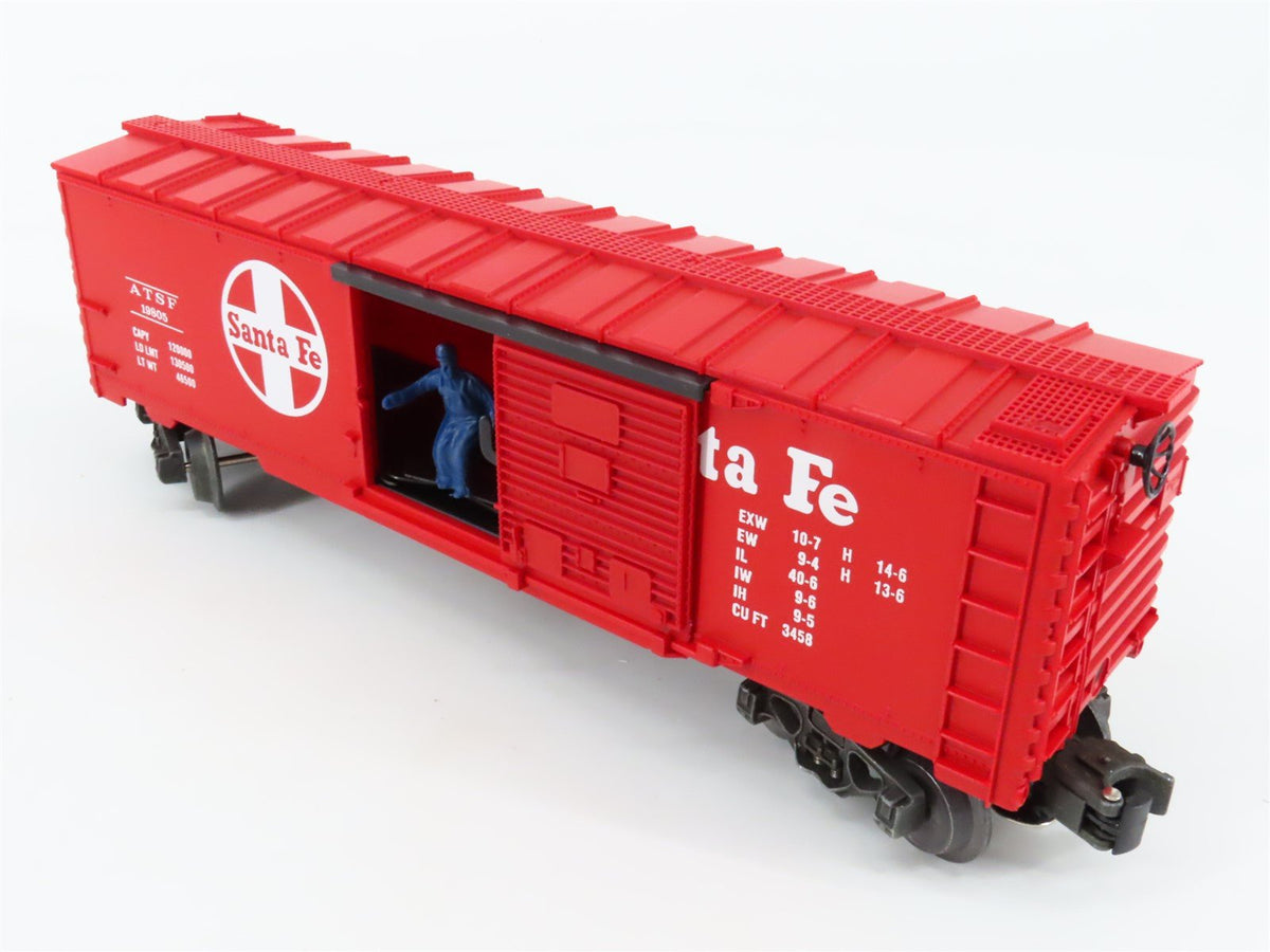 O Gauge 3-Rail Lionel 6-19805 ATSF Santa Fe Operating Single Door Box Car #19805