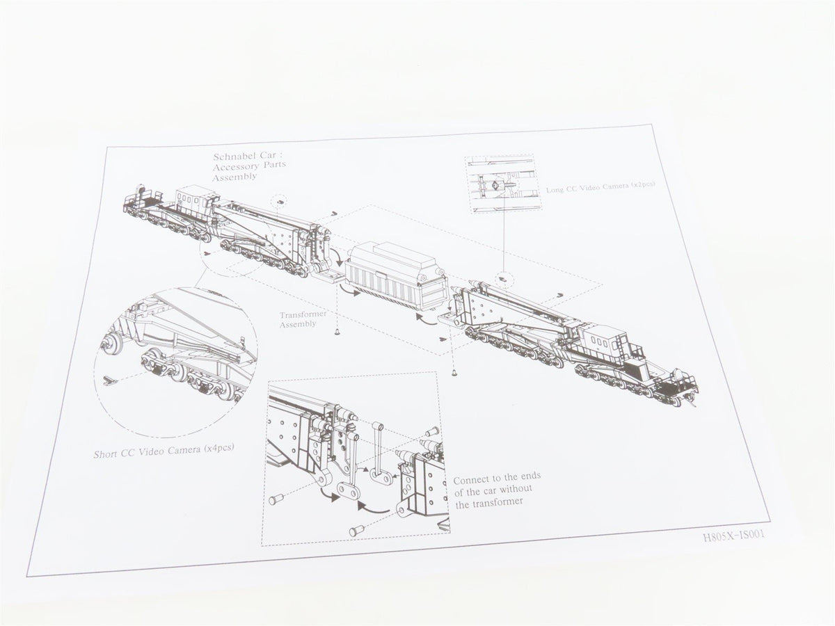 HO Scale Bachmann 80503 CEBX 380-Ton Schnabel Transformer Car #801