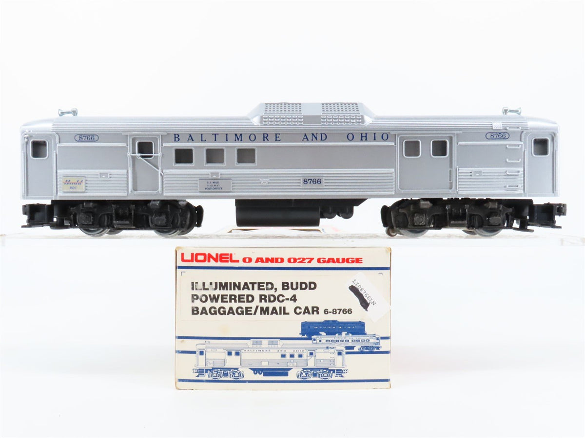 O Gauge 3-Rail Lionel 6-8766 B&amp;O Baltimore &amp; Ohio RDC Passenger Car #8766