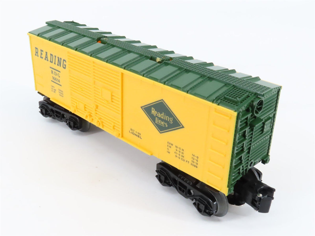 O Gauge 3-Rail Lionel 6-16614 RDG Reading Operating Cop &amp; Hobo Box Car #16614