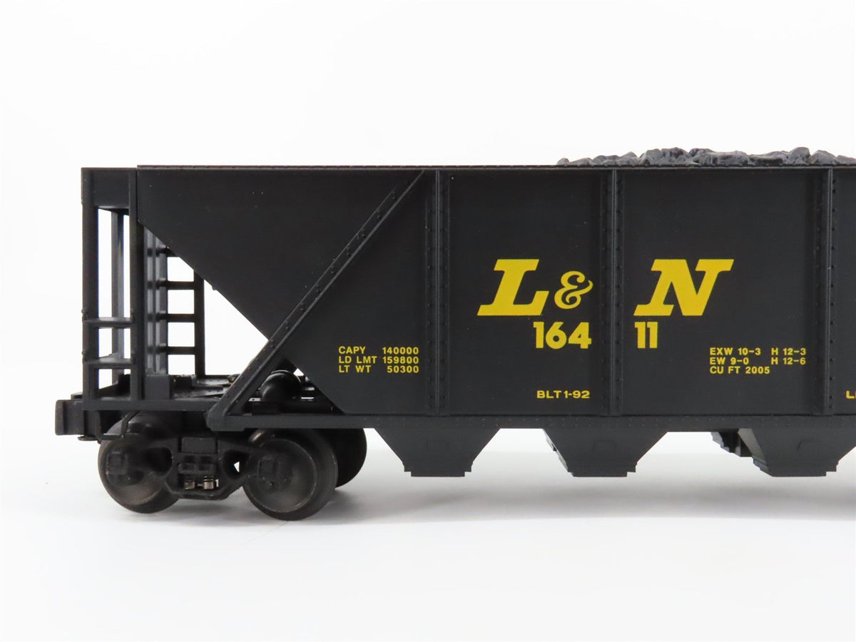 O Gauge 3-Rail Lionel #6-16411 L&amp;N Louisville &amp; Nashville 4-Bay Hopper w/ Coal