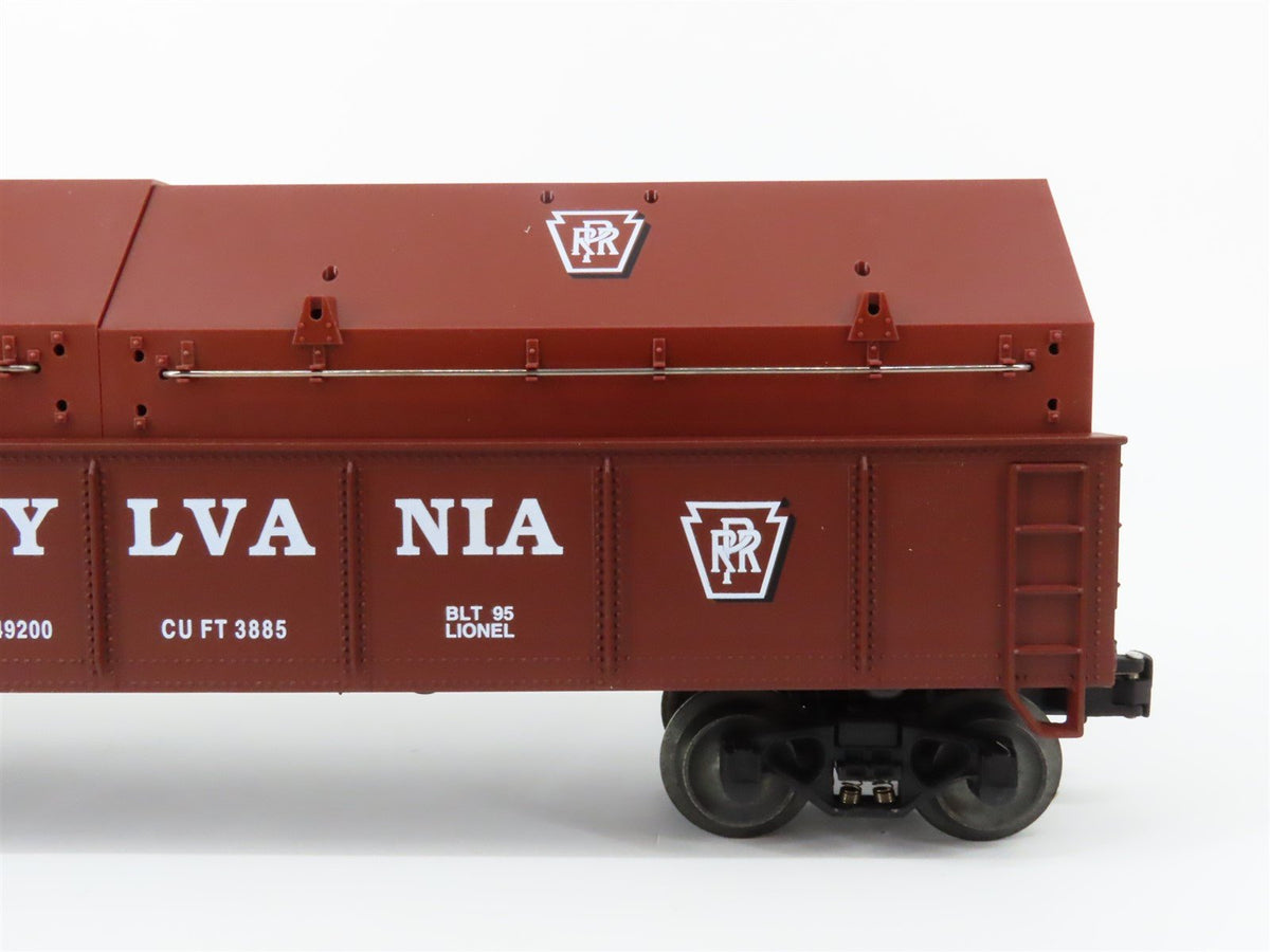 O Gauge 3-Rail Lionel #6-17406 PRR Pennsylvania Gondola w/ Coil Covers #385405