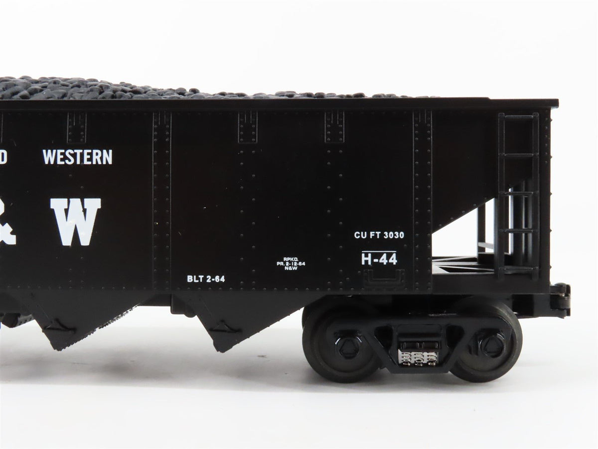 O Gauge 3-Rail MTH Rail King 30-7525 N&amp;W 4-Bay Hopper #12915 w/ Operating Load