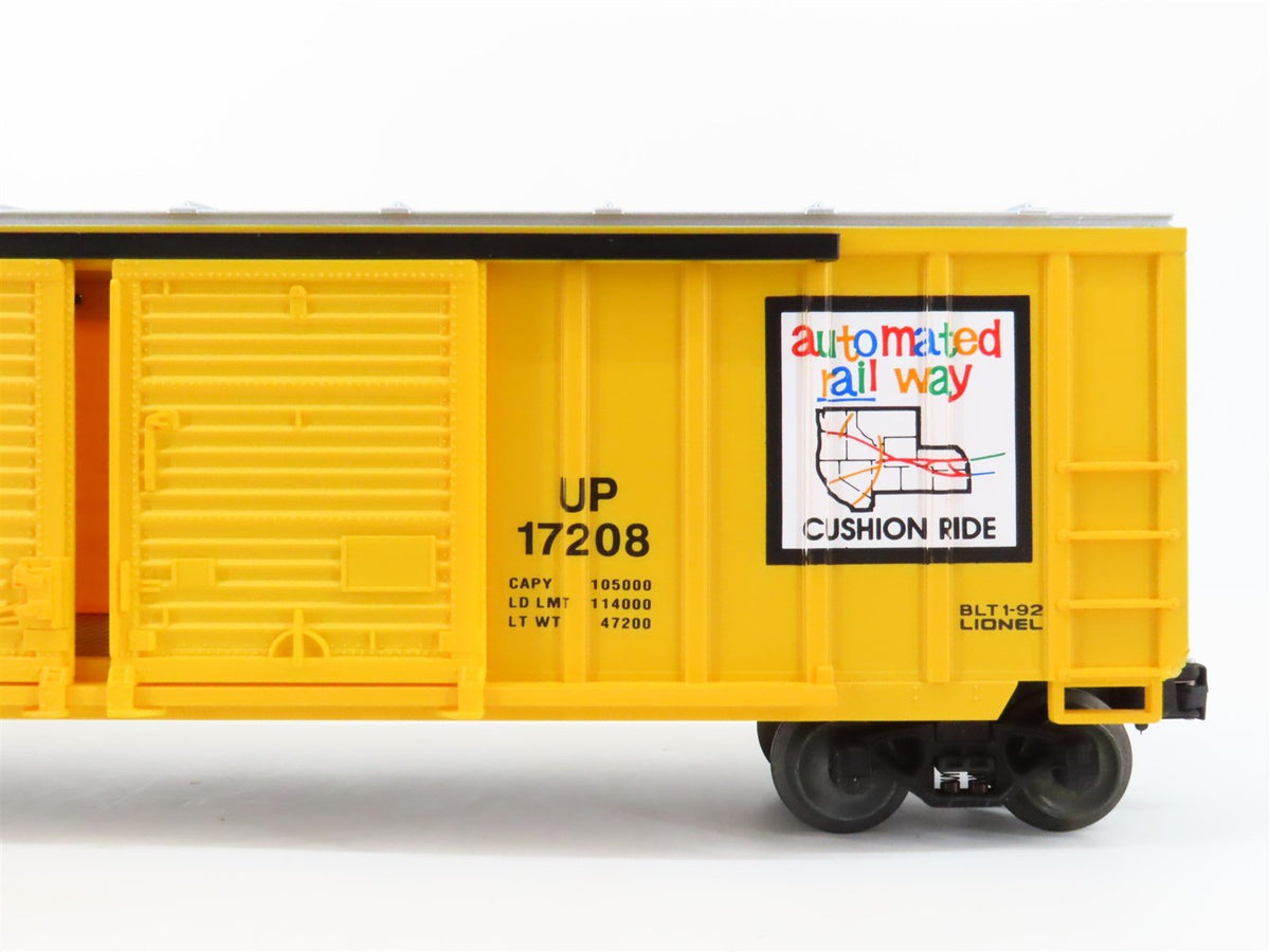 O Gauge 3-Rail Lionel #6-17208 UP Union Pacific &quot;Automated Railway&quot; Box Car