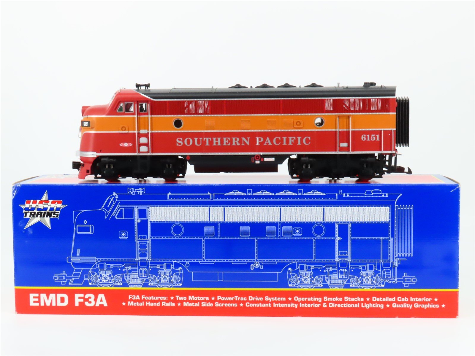 G Scale USA Trains R22370 SP Southern Pacific "Daylight" EMD F3A Diesel #6151