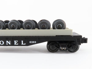 O Gauge 3-Rail Lionel #6-39436 Lionel Lines Wheel Car #6262 w/ Eight Wheel Sets