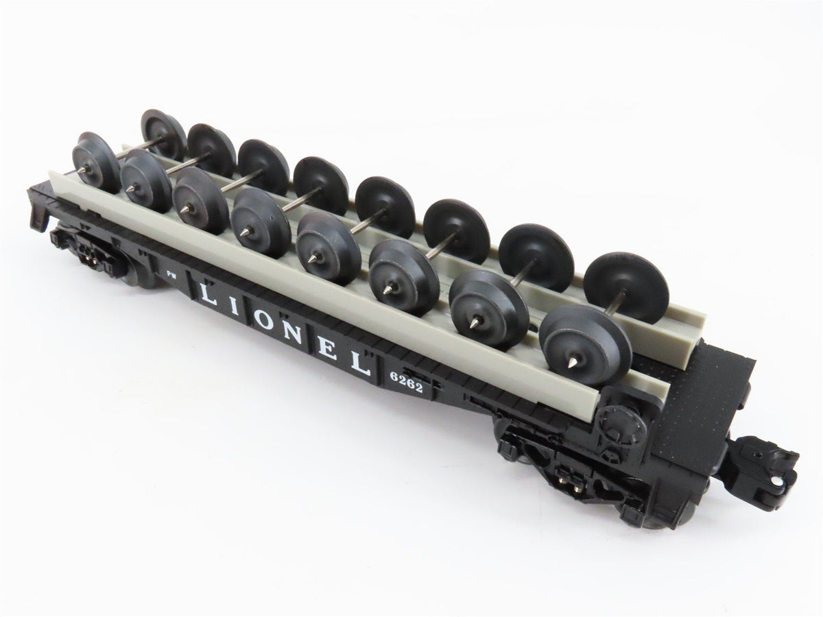 O Gauge 3-Rail Lionel #6-39436 Lionel Lines Wheel Car #6262 w/ Eight Wheel Sets