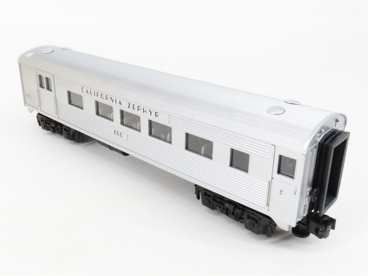 O27 Gauge 3-Rail MTH Rail King #30-6054 California Zephyr 2-Car Passenger Set