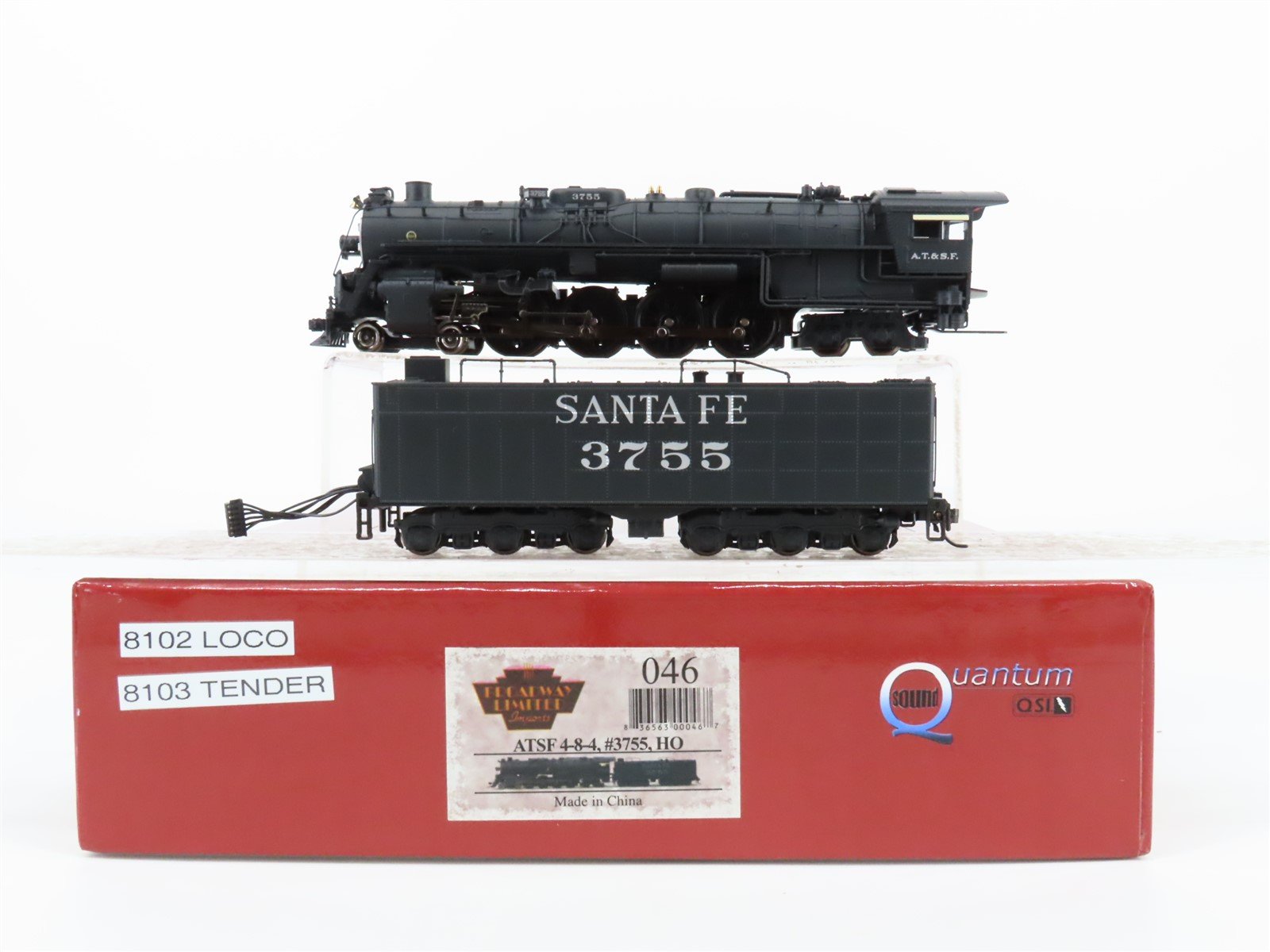 HO Scale Broadway Limited BLI 046 ATSF Santa Fe 4-8-4 Steam #3755 w/ DCC & Sound