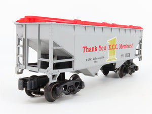 O/O27 Gauge 3-Rail K-Line #K90002 KCC K-Line Collectors Club 2-Bay Hopper #90002