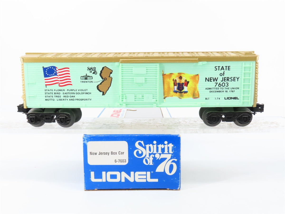 O Gauge 3-Rail Lionel #6-7603 Spirit of &#39;76 State of New Jersey Box Car #7603