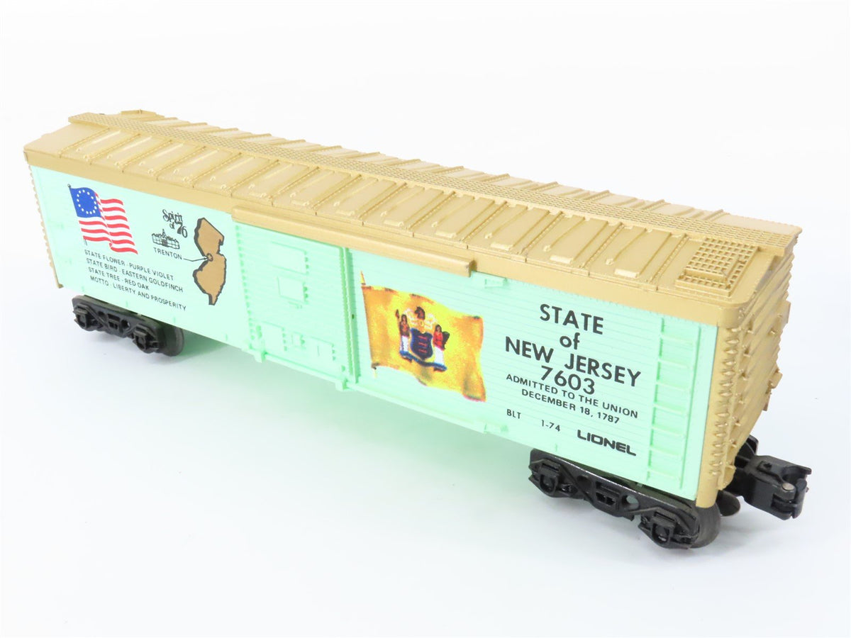 O Gauge 3-Rail Lionel #6-7603 Spirit of &#39;76 State of New Jersey Box Car #7603