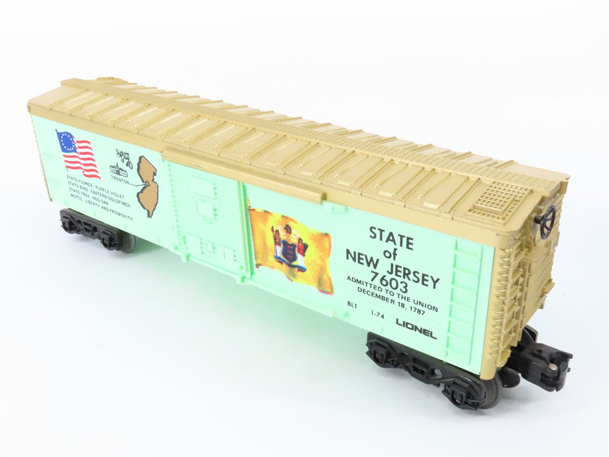 O Gauge 3-Rail Lionel #6-7603 Spirit of &#39;76 State of New Jersey Box Car #7603