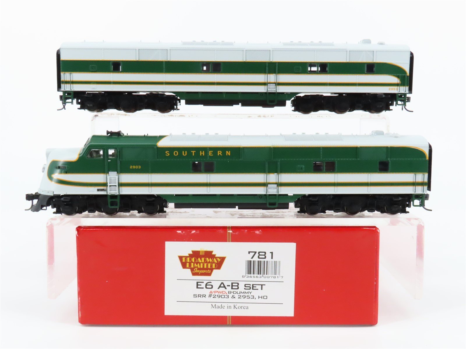 HO Broadway Limited BLI 781 SOU Southern EMD E6A/B Diesel Set w/ DCC & Sound