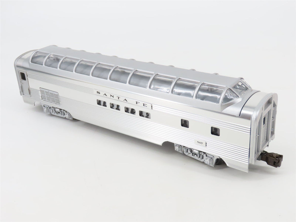 O Gauge 3-Rail Lionel 6-19128 ATSF Santa Fe Aluminum Vista Dome Passenger #507