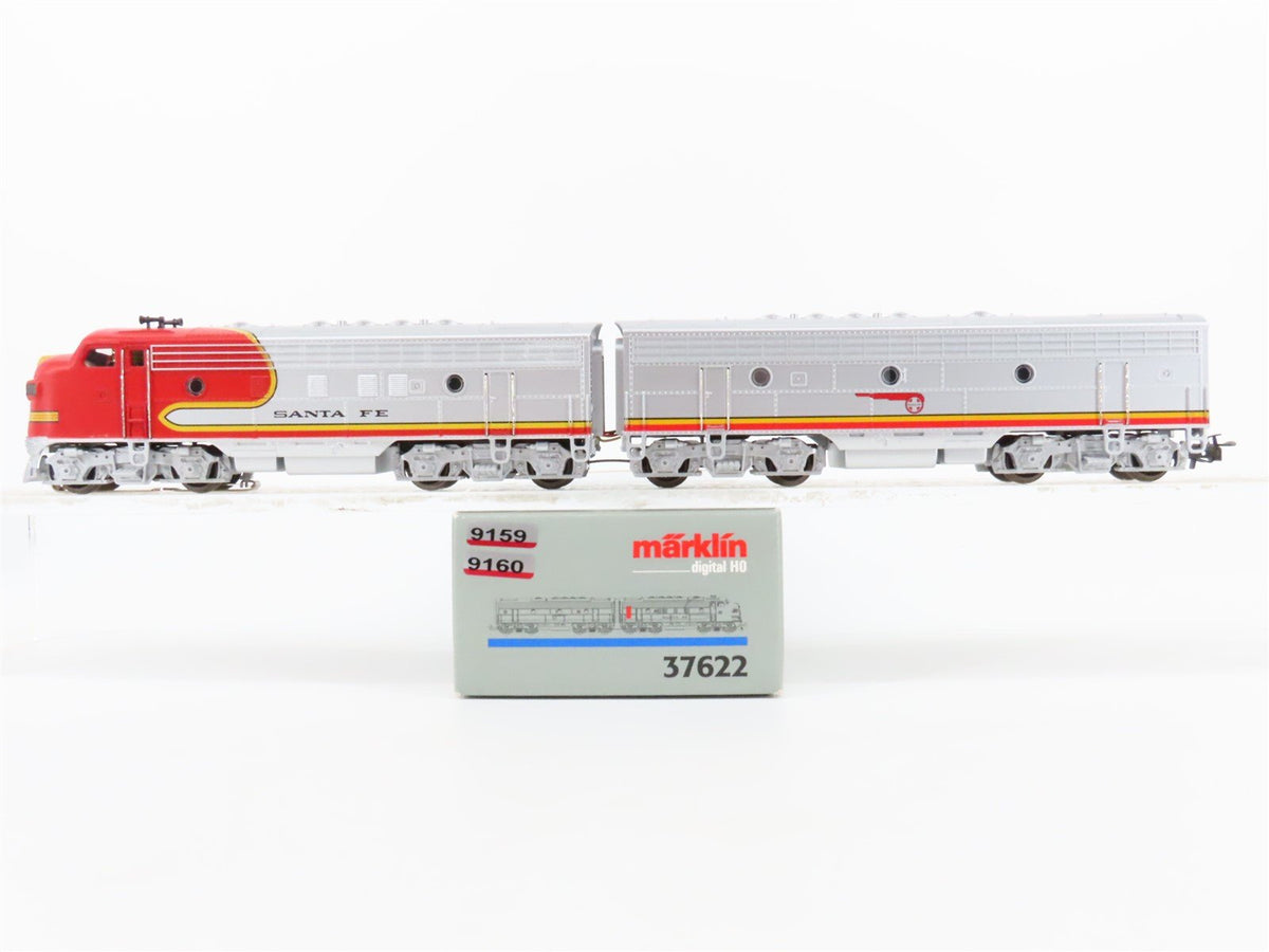 HO 3-Rail AC Marklin Digital 37622 ATSF &quot;Warbonnet&quot; F7 A/B Diesel Set w/ Sound