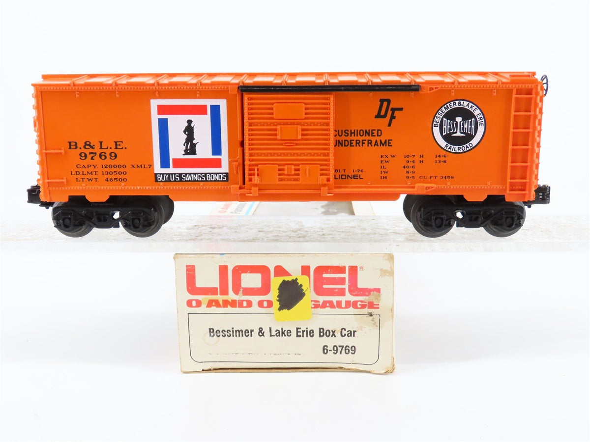 O Gauge 3-Rail Lionel 6-9769 B&amp;LE Bessemer &amp; Lake Erie Single Door Box Car #9769