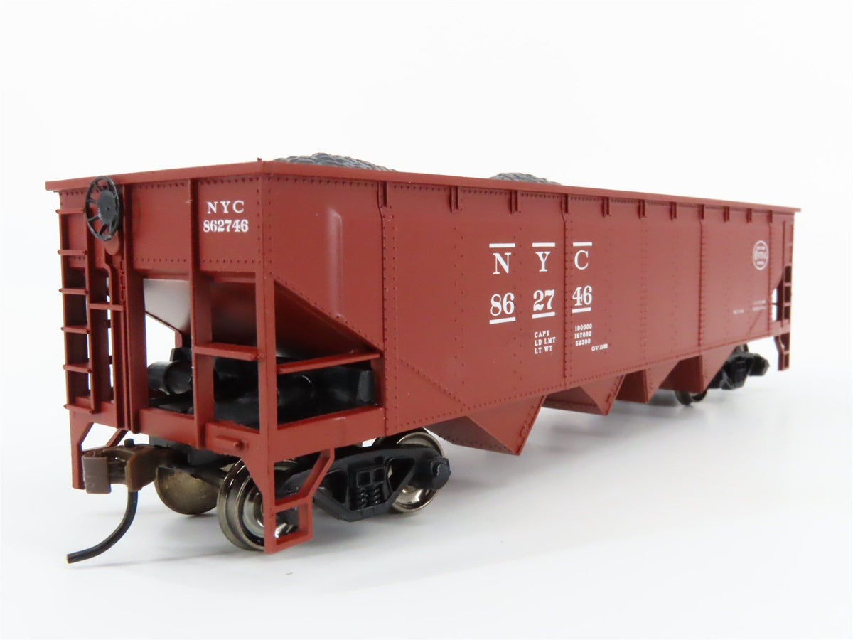 HO Scale Bachmann Silver 17620 NYC New York Central 4-Bay Hopper #862746 w/ Load