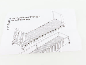 HO Scale Con-Cor Kit #0001-009203 SOO Line 54' Flat Car #5053 w/ Pulpwood Load