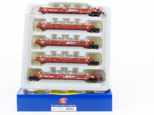 HO Scale Athearn 95061 BNSF Railway 5-Unit Maxi I Well Car #238763