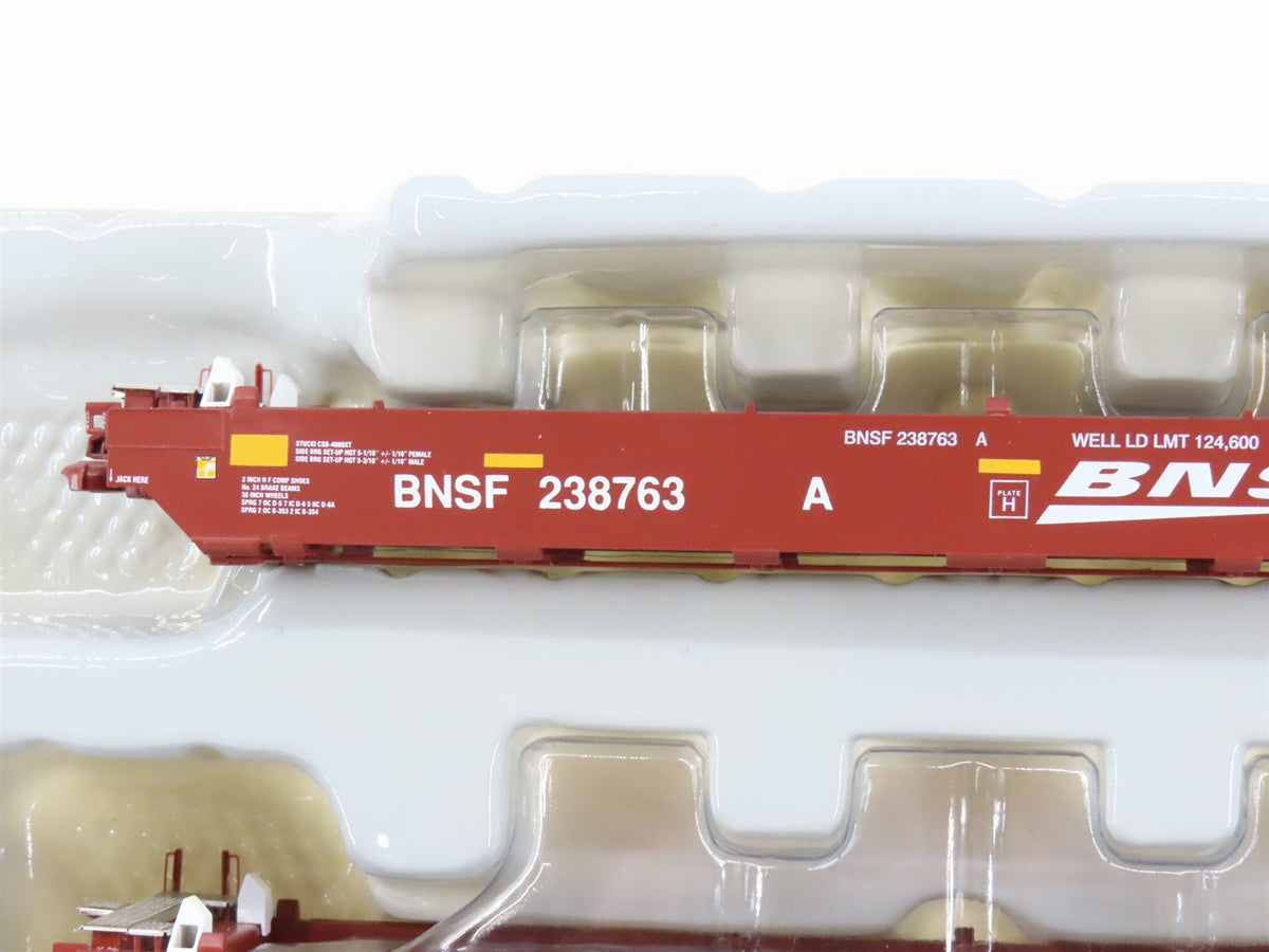 HO Scale Athearn 95061 BNSF Railway 5-Unit Maxi I Well Car #238763