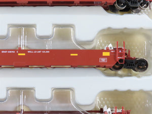 HO Scale Athearn 95061 BNSF Railway 5-Unit Maxi I Well Car #238763