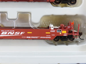 HO Scale Athearn 95061 BNSF Railway 5-Unit Maxi I Well Car #238763