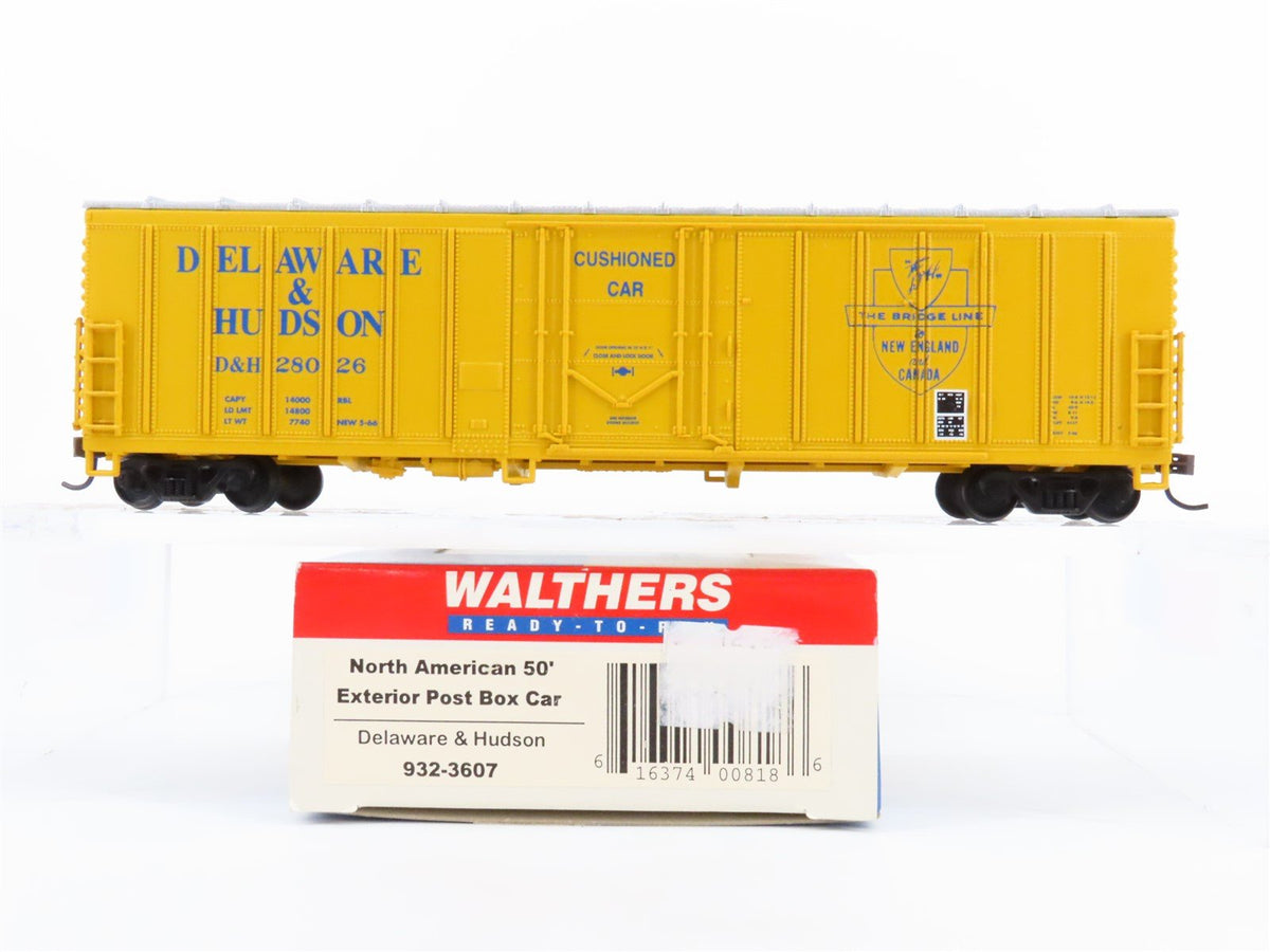 HO Walthers #932-3607 D&amp;H Delaware &amp; Hudson &quot;The Bridge Line&quot; 50&#39; Box Car #28026