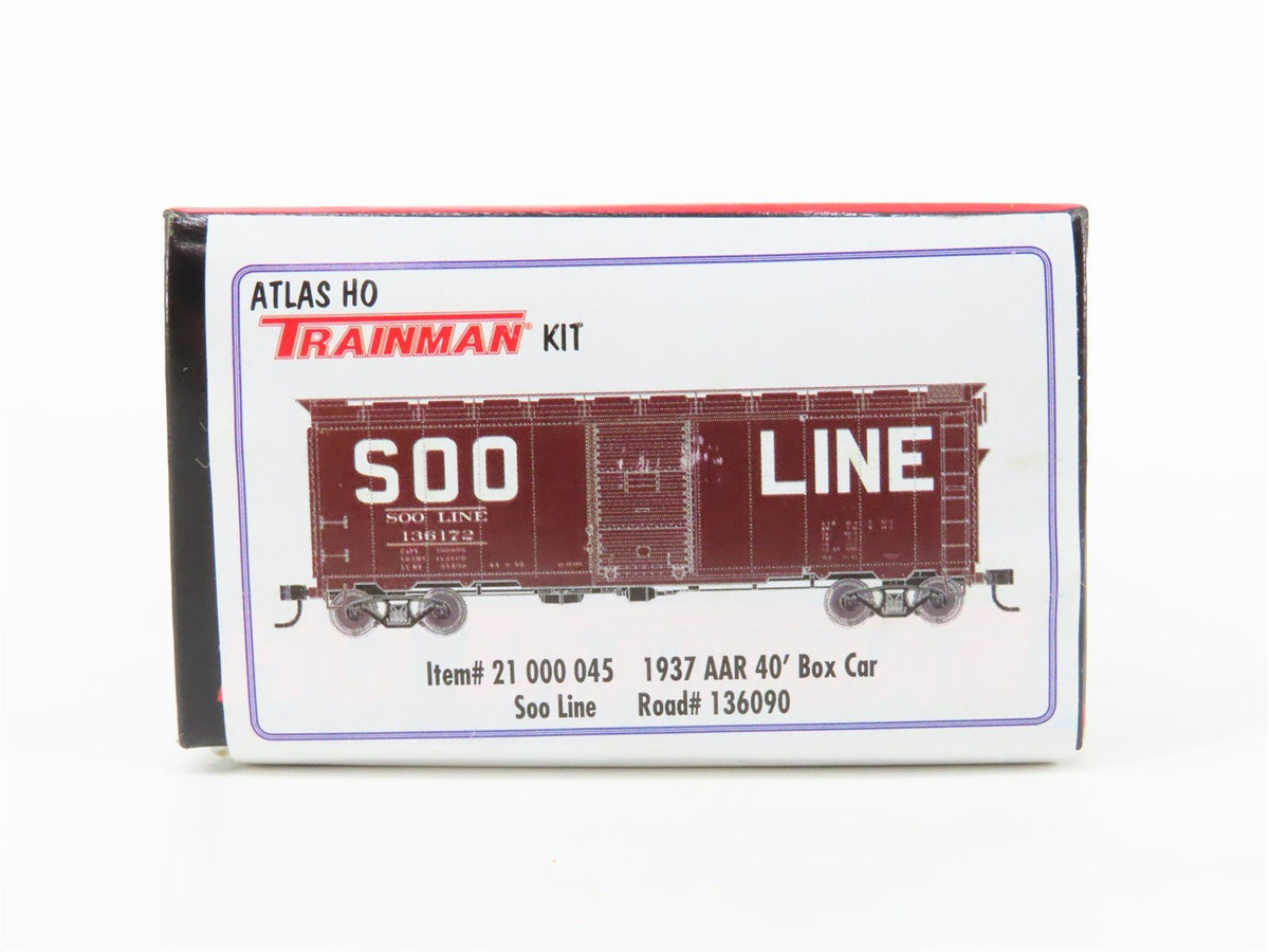 HO Scale Atlas Trainman Kit #21000045 SOO Line 1937 AAR 40&#39; Box Car #136090