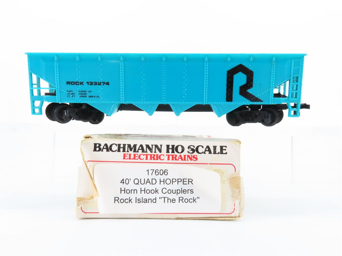 HO Scale Bachmann #17606 ROCK Rock Island &quot;The Rock&quot; 4-Bay Open Hopper #133274