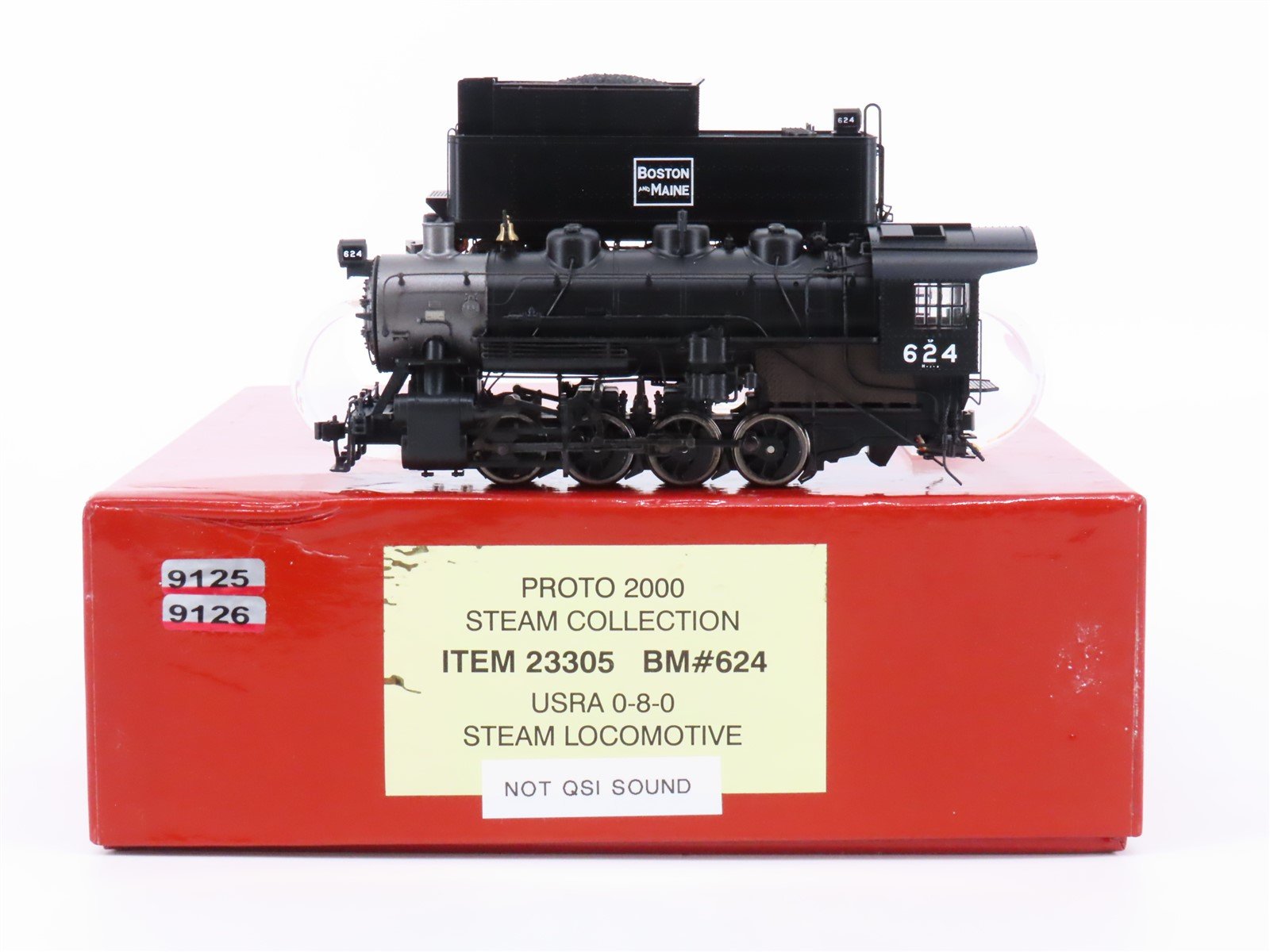 HO Scale Proto 2000 23305 B&M Boston & Maine 0-8-0 Steam Locomotive #624