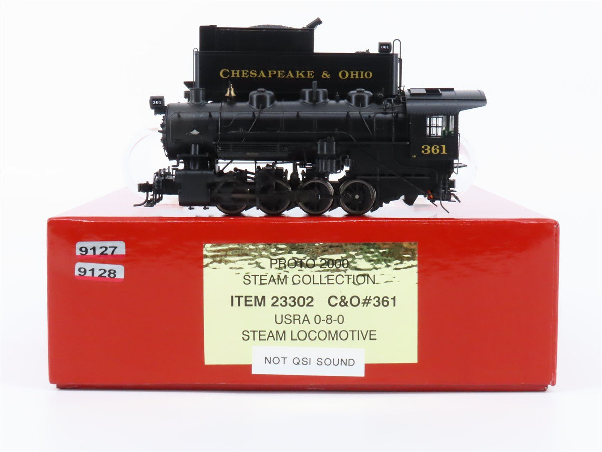 HO Scale Proto 2000 23302 C&amp;O Chesapeake &amp; Ohio 0-8-0 Steam Locomotive #361