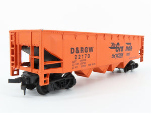 HO Scale AHM 5460L D&RGW Rio Grande 4-Bay Open Hopper #22170