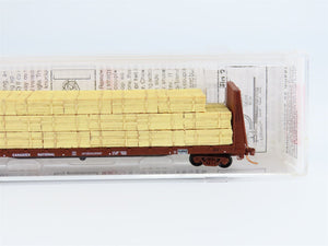 N Micro-Trains MTL 54140 CN Canadian National Bulkhead Flat Car #622278 w/ Load