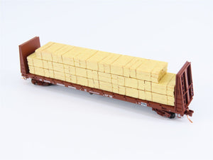 N Micro-Trains MTL 54140 CN Canadian National Bulkhead Flat Car #622278 w/ Load