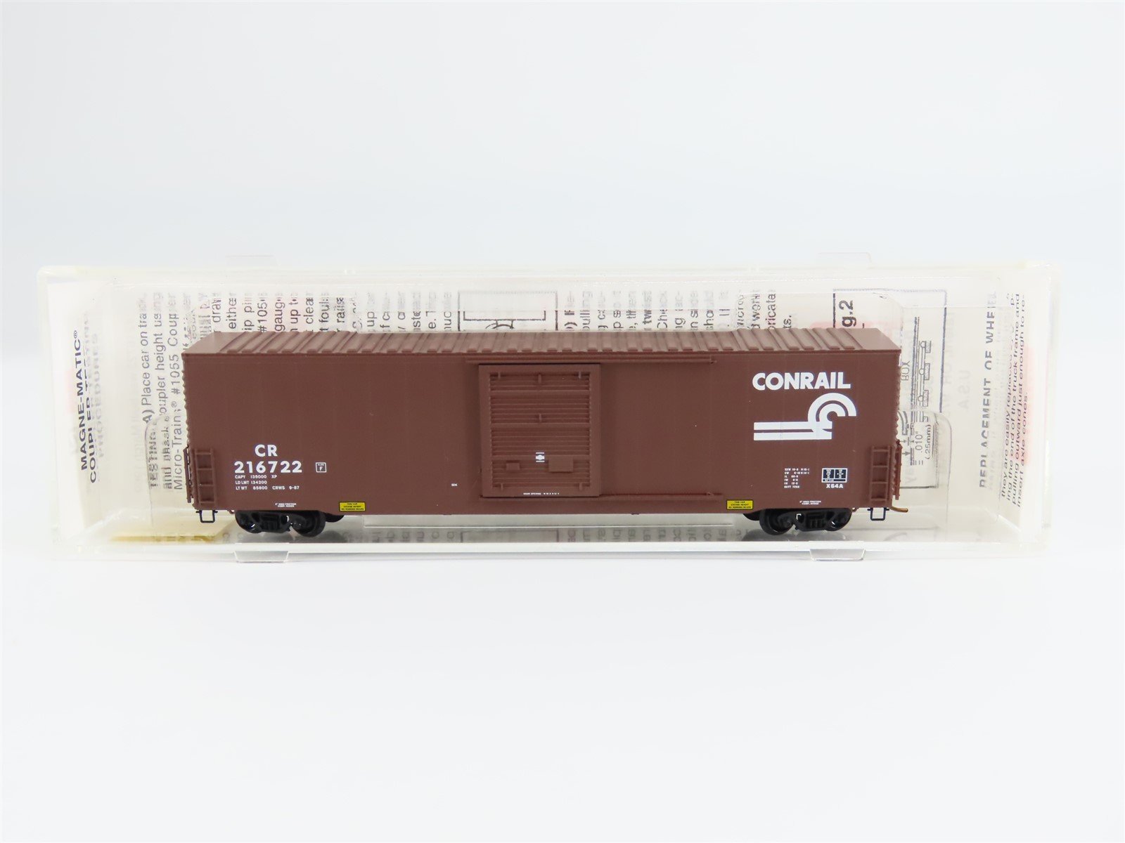 N Scale Micro-Trains MTL 104040 CR Conrail 60' Single Door Box Car #216722