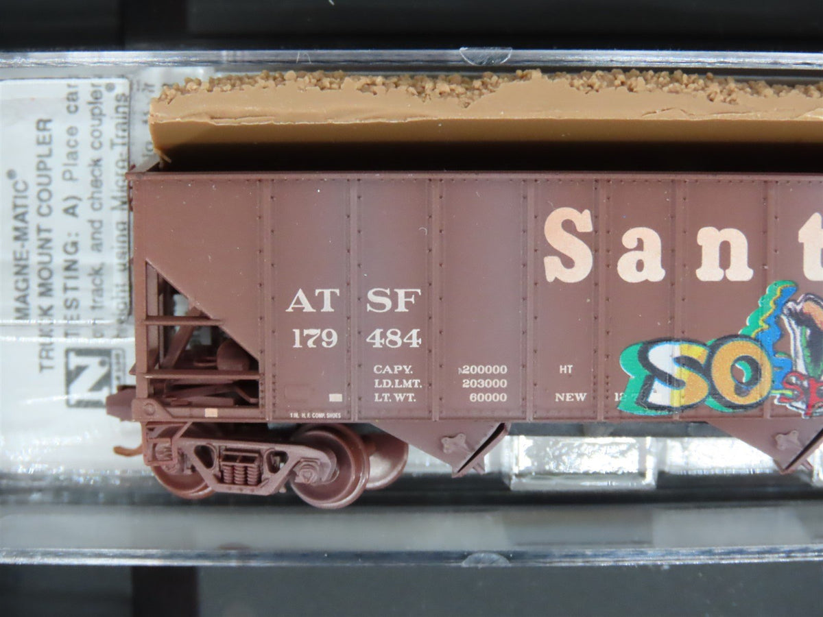 N Micro-Trains MTL 99305080 ATSF Railway Hopper 4-Car Pack Weathered &amp; Graffiti