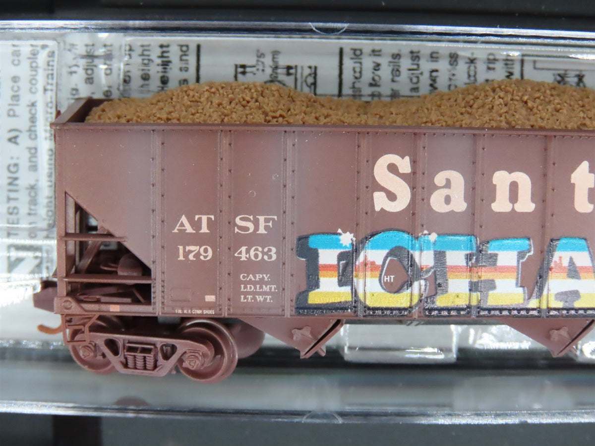 N Micro-Trains MTL 99305080 ATSF Railway Hopper 4-Car Pack Weathered &amp; Graffiti