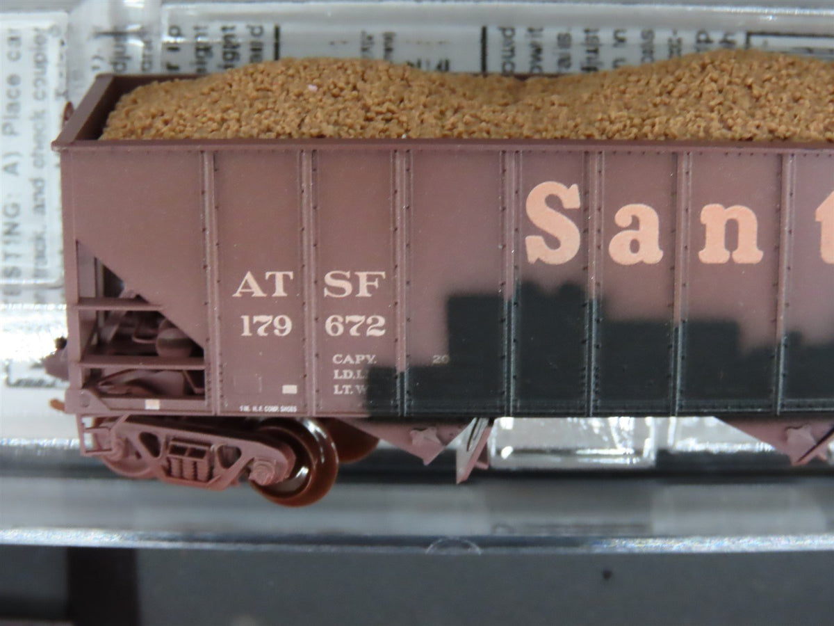 N Micro-Trains MTL 99305080 ATSF Railway Hopper 4-Car Pack Weathered &amp; Graffiti