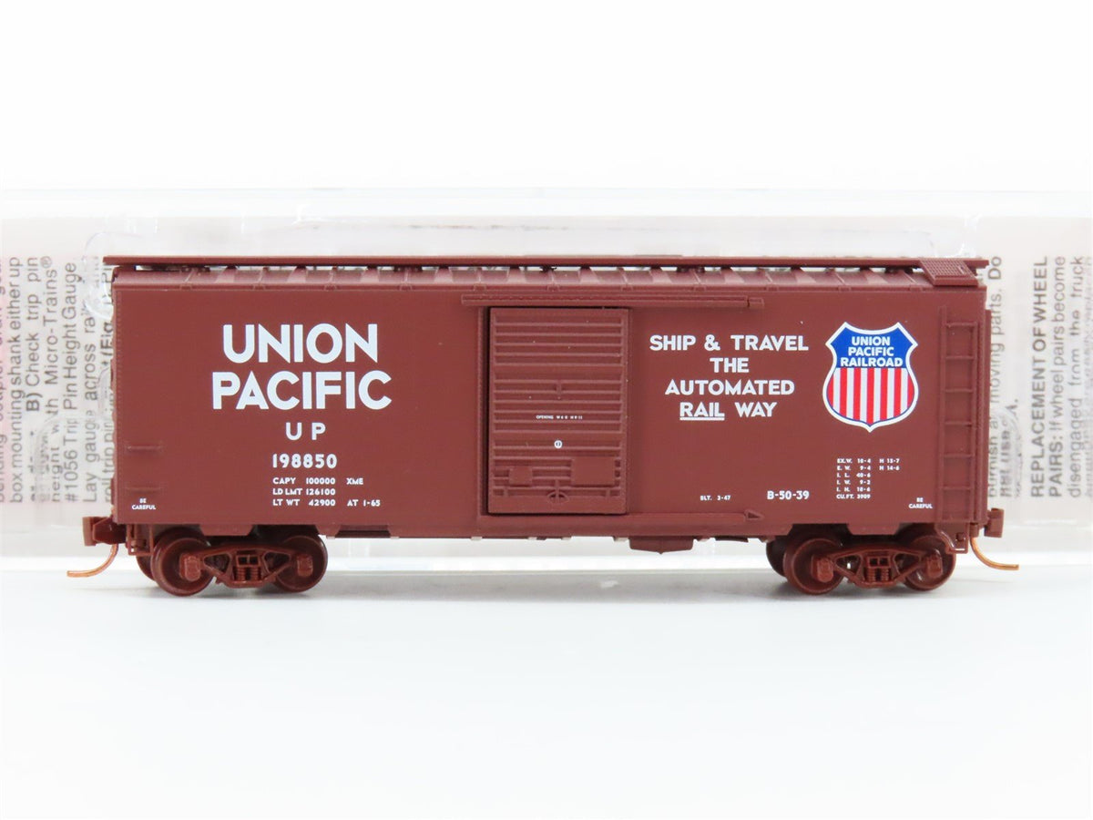 N Scale Micro-Trains MTL 02000710 UP Union Pacific 40&#39; Standard Boxcar #198850