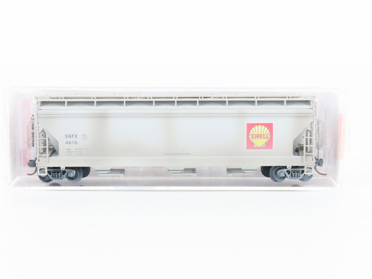 N Scale Micro-Trains MTL 09444210 SNFX Shell Oil Hopper Car #4616 Weathered