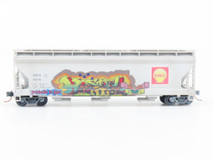 N Scale Micro-Trains MTL 09444210 SNFX Shell Oil Hopper Car #4616 Weathered