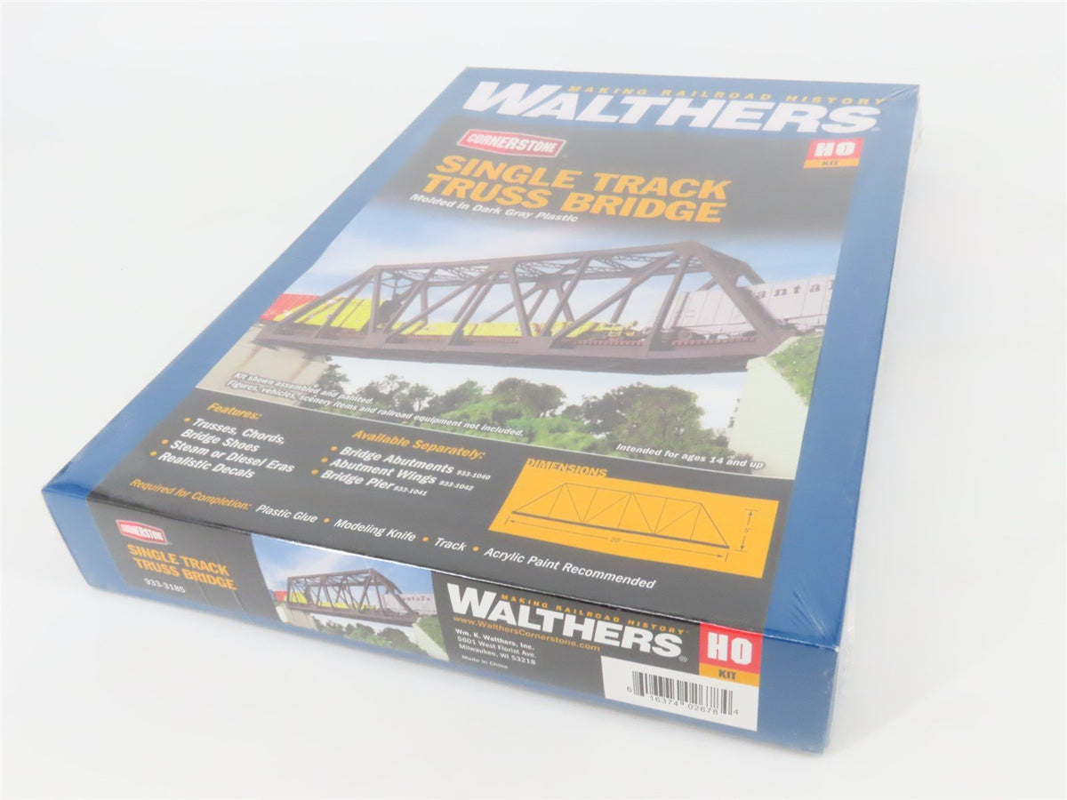 HO Scale Walthers Cornerstone Kit #933-3185 Single Track Truss Bridge - SEALED