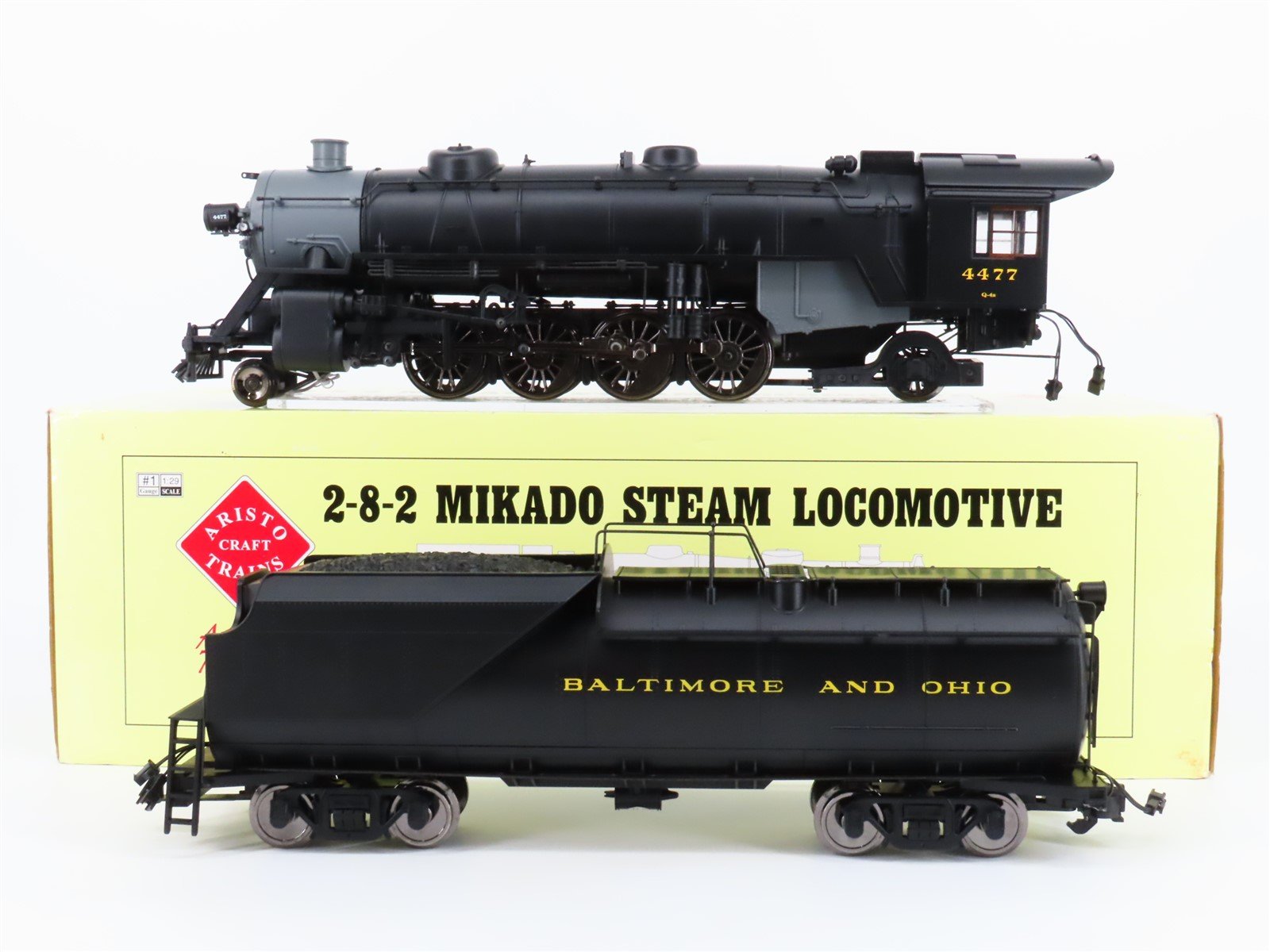 G Scale Aristocraft ART-21501 B&O Baltimore & Ohio 2-8-2 Mikado Steam #4477