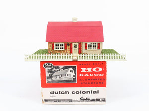 HO Scale Ideal Models #B-250 Ready Built Dutch Colonial House - Illuminated