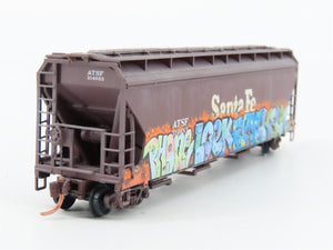 N Scale Micro-Trains MTL 09444100 ATSF Railway 3 Bay Hopper Car 314683 Weathered